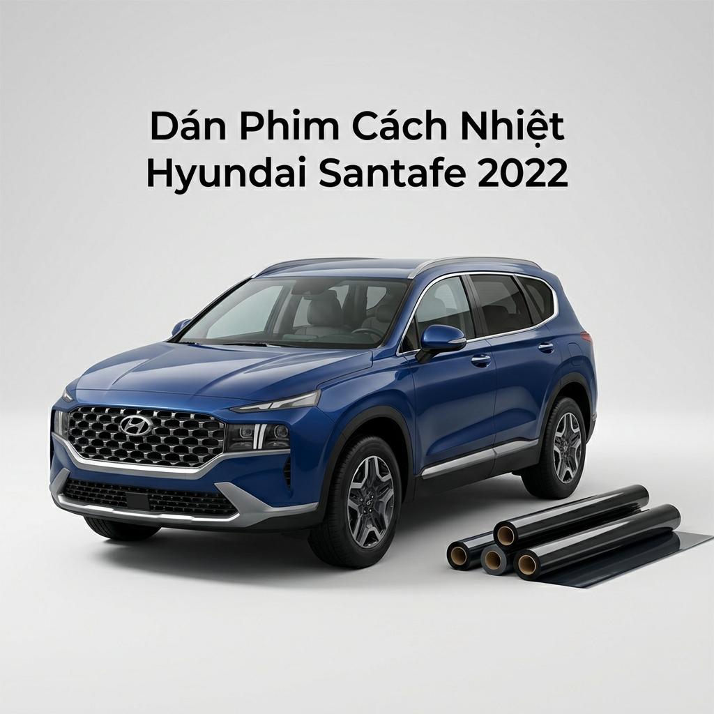 Dán Phim Cách Nhiệt Hyundai Santafe 2022 Lắp Đặt Tận Nơi Uy Tín chính hãng