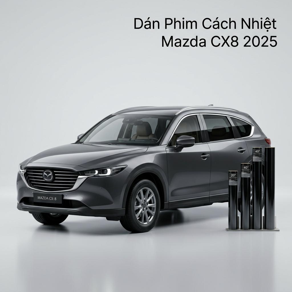 Dán Phim Cách Nhiệt Mazda CX8 2025 Chính Hãng Lắp Đặt Tận Nơi TPHCM chính hãng