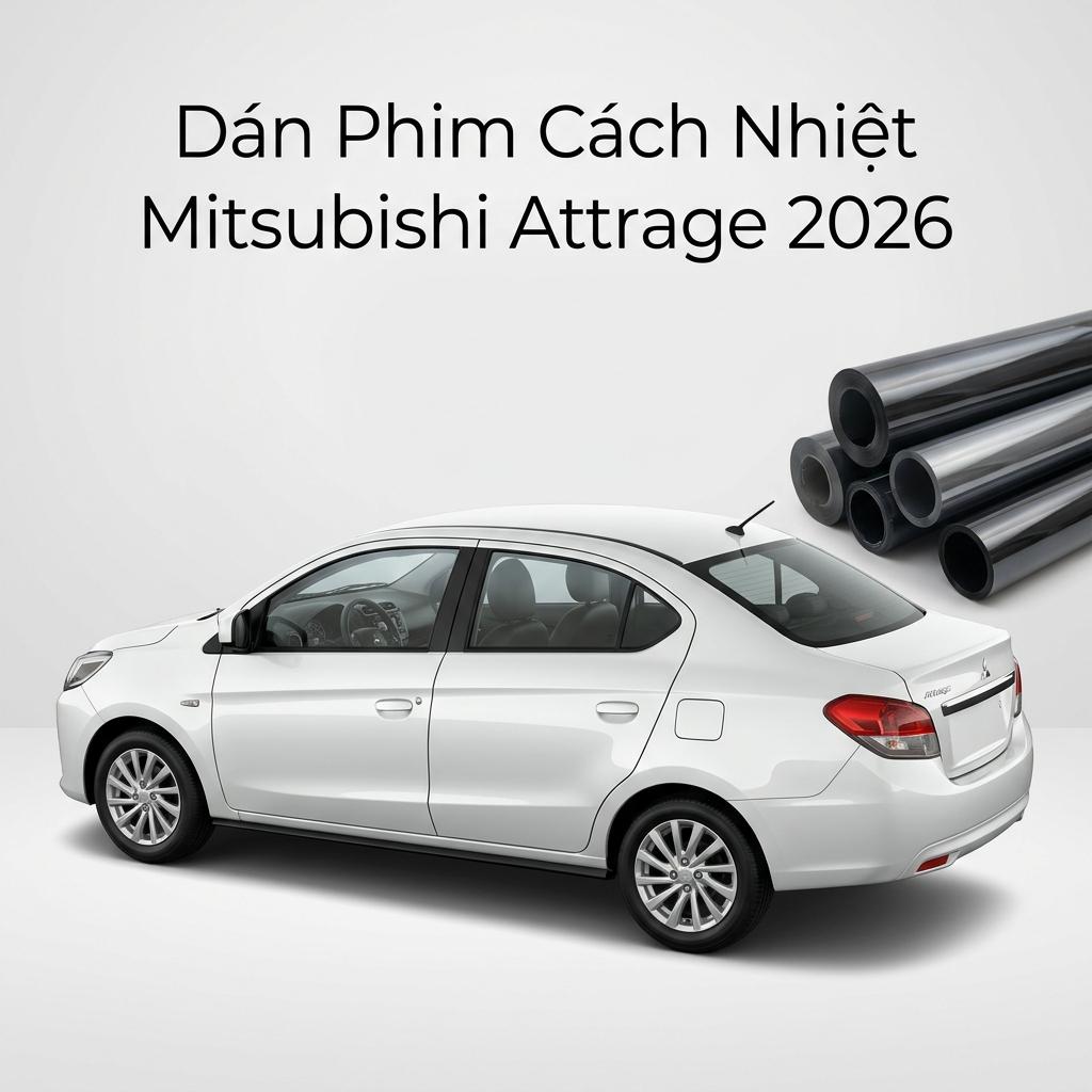 Dán Phim Cách Nhiệt Mitsubishi Attrage 2026 Giá Tốt Lắp Đặt Tận Nơi chính hãng