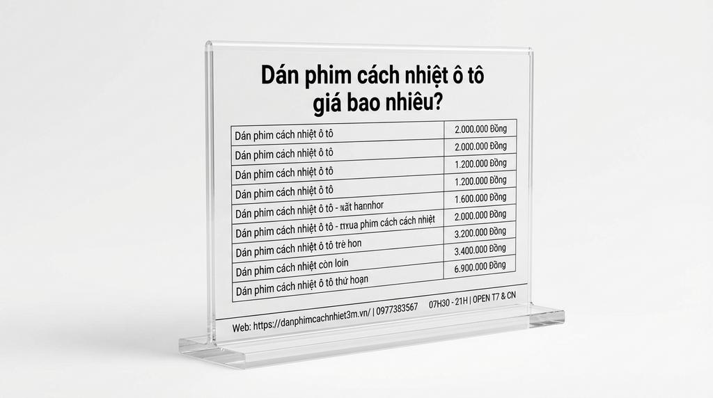 Dán phim cách nhiệt ô tô giá bao nhiêu?