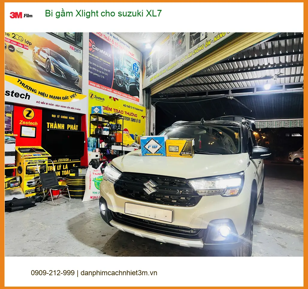 Anh Tấn lắp bi gầm Xlight cho Suzuki XL7 tại Quận 12 để tăng sáng khi đi đêm ảnh thực tế 2