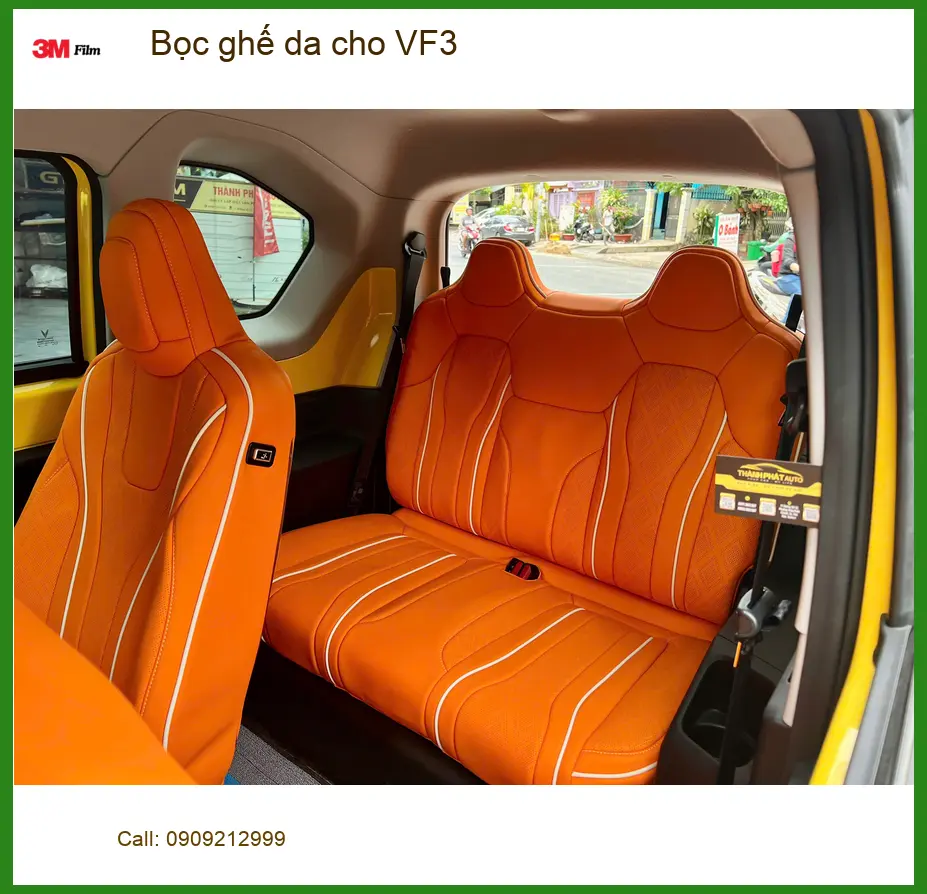 Chị Thanh Vân bọc ghế da VinFast VF3 tại Quận 2, nâng tầm nội thất ảnh thực tế 2