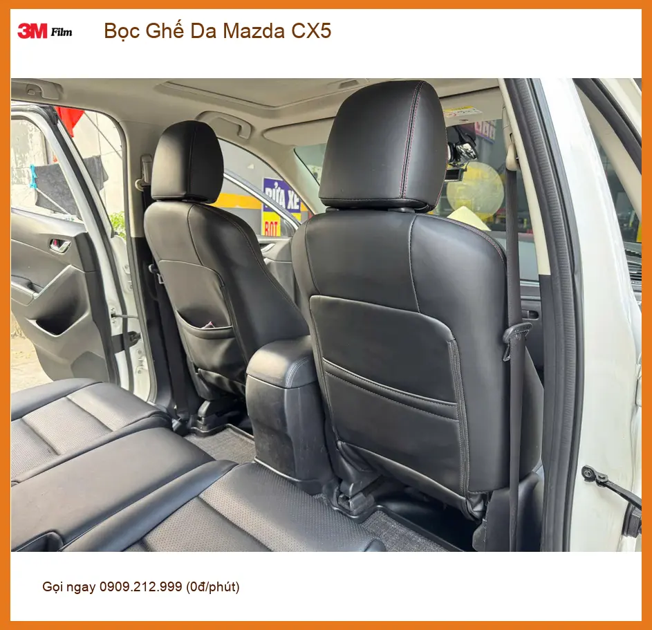 Chú Lâm bọc ghế da Mazda CX5 tại Quận 12 để nội thất sang trọng hơn ảnh thực tế 5