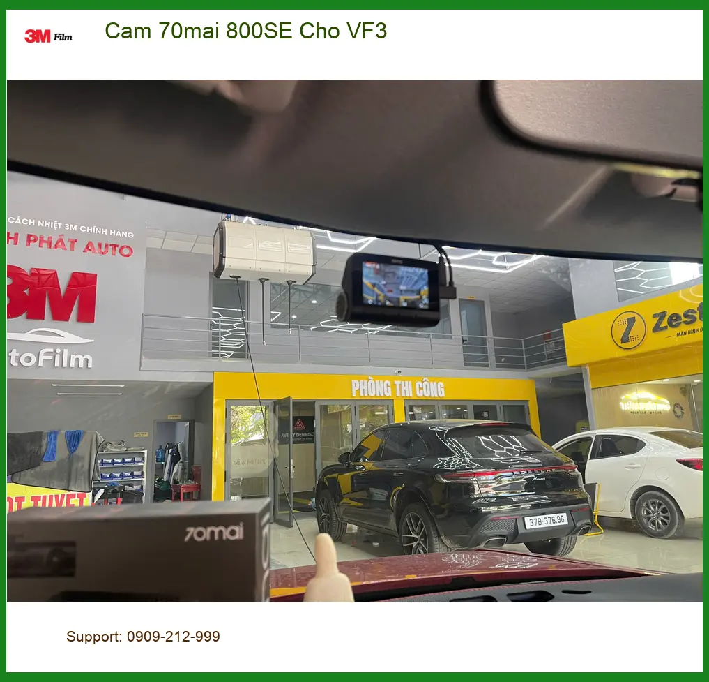 Anh Khải lắp camera 70mai 800SE cho VinFast VF3 tại Quận 9 để ghi lại hành trình rõ nét ảnh thực tế 2