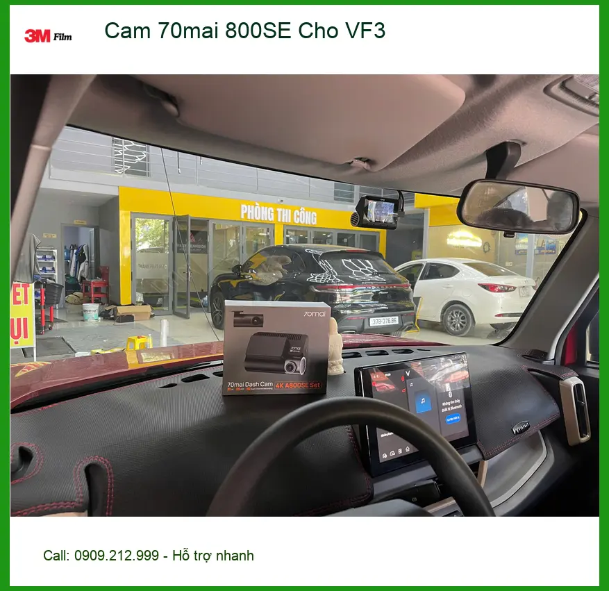 Anh Khải lắp camera 70mai 800SE cho VinFast VF3 tại Quận 9 để ghi lại hành trình rõ nét ảnh thực tế 5