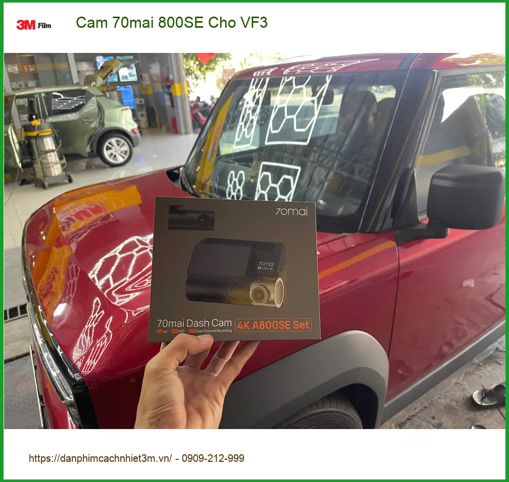 Chị Thảo lắp Cam 70mai 800SE cho VinFast VF3 ở Quận 2 để ghi lại hành trình rõ nét ảnh thực tế 2