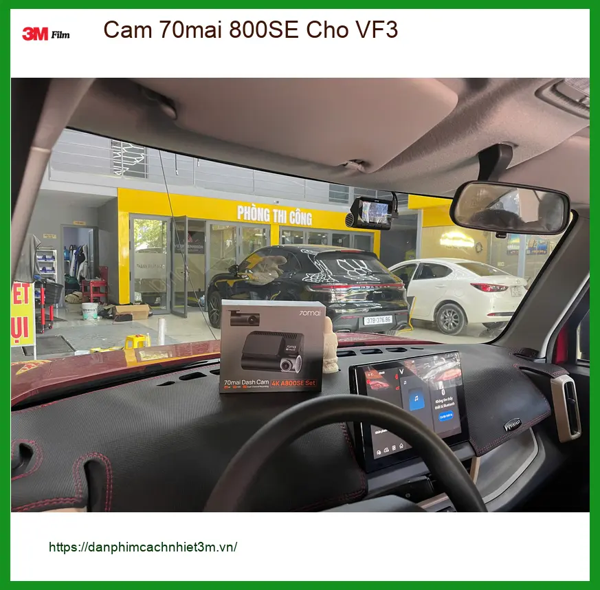 Chị Thảo lắp Cam 70mai 800SE cho VinFast VF3 ở Quận 2 để ghi lại hành trình rõ nét ảnh thực tế 4