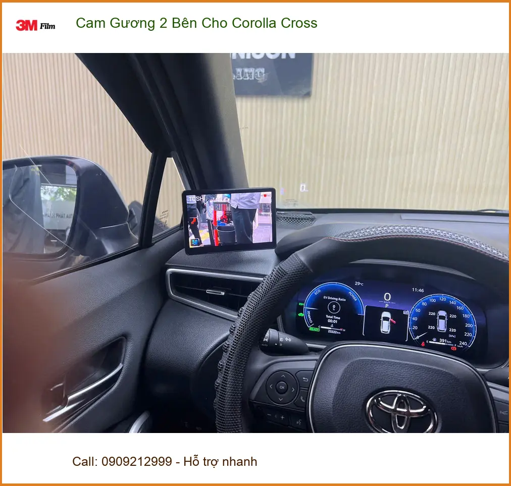 Chị Thanh Thúy lắp camera gương 2 bên Corolla Cross Quận 3 để an toàn hơn ảnh thực tế 5