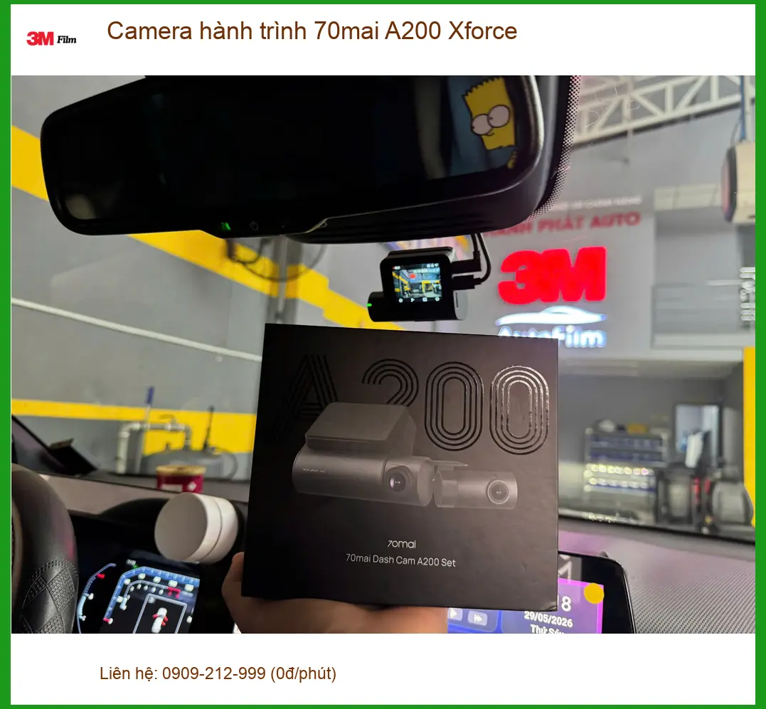 Anh Bách lắp Camera hành trình 70mai A200 Xforce cho Kia K3 tại Quận 12 để an tâm lái xe ảnh thực tế 2