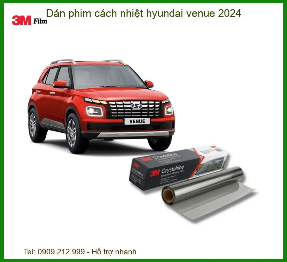 Dán Phim Cách Nhiệt Hyundai Venue 2024 - Trung Tâm Lắp Đặt Uy Tín Giá Tốt TPHCM