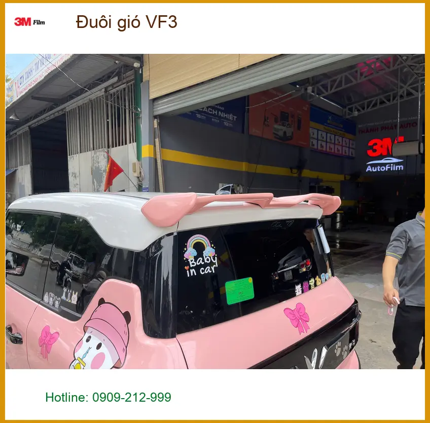 Anh Khang lắp Đuôi gió VF3 tại Quận 12 tăng vẻ cá tính và thể thao. ảnh thực tế 2