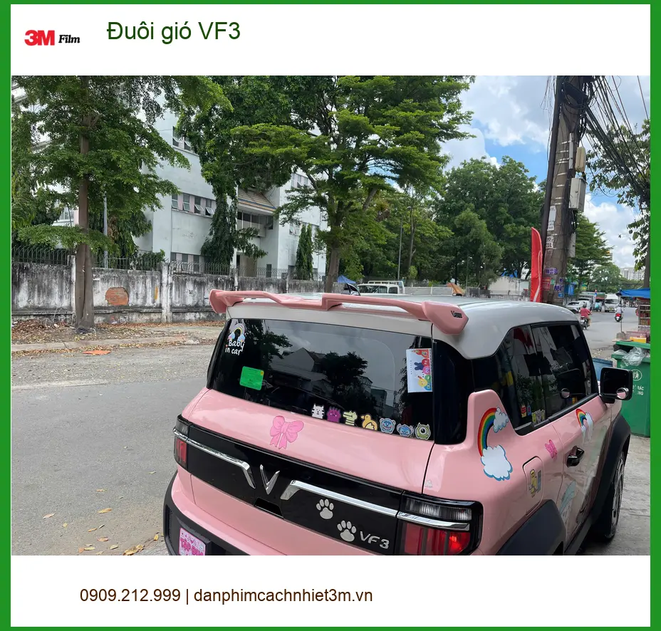 Chú Minh lắp Đuôi gió VF3 tại Quận Thủ Đức vì muốn xe trông cá tính hơn