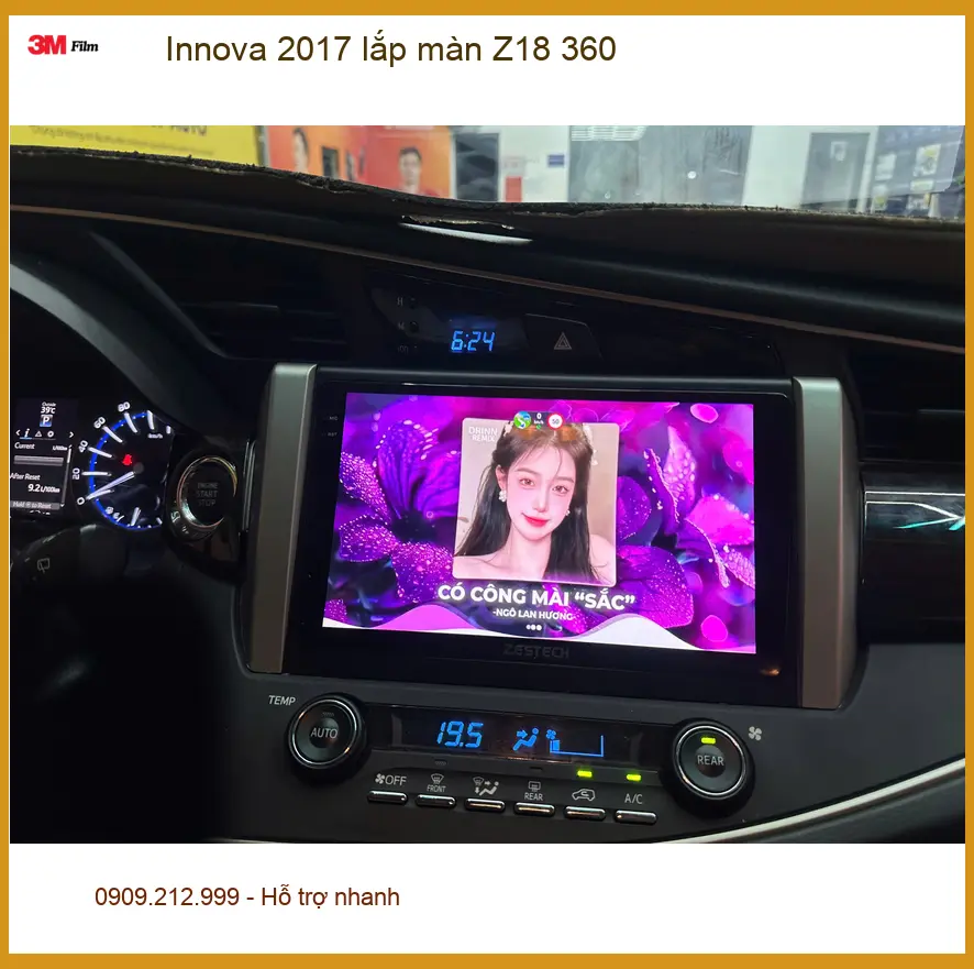 Anh Quốc lắp màn hình Z18 360 cho Innova 2017 tại Quận 9 để lái xe an toàn hơn ảnh thực tế 2