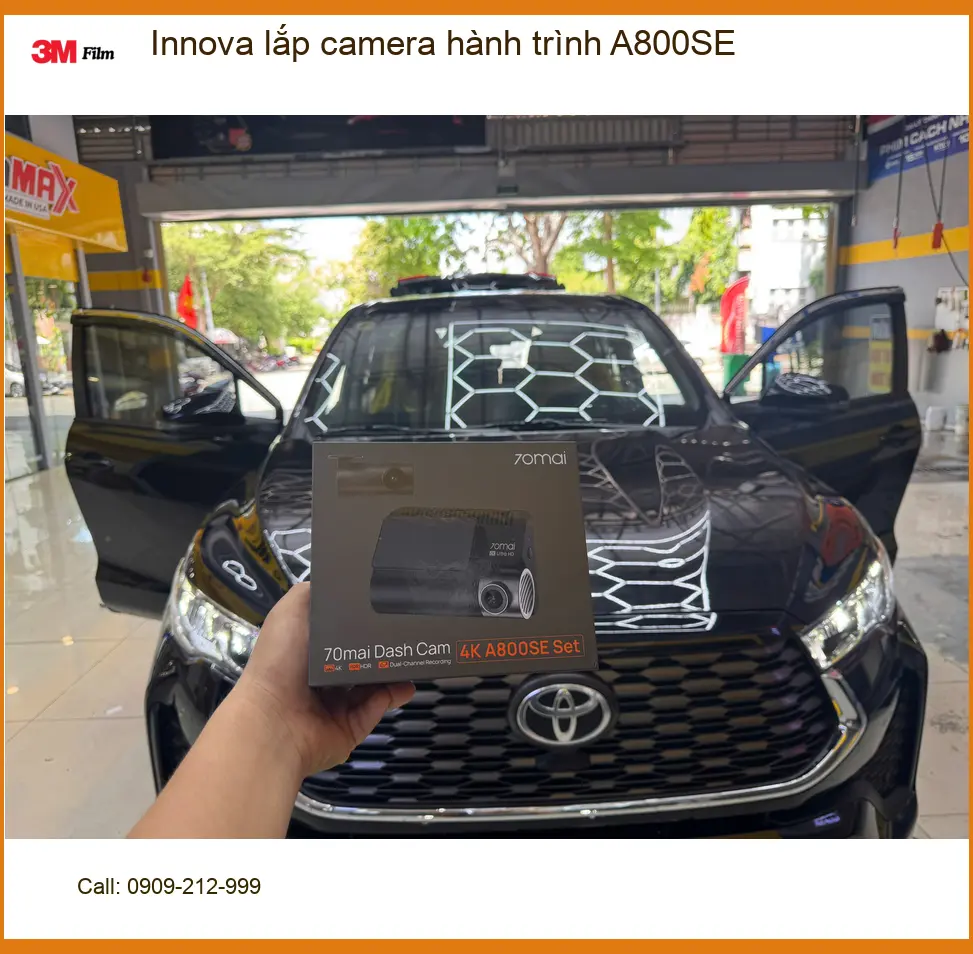 Anh Tùng lắp camera hành trình A800SE Innova tại Củ Chi để yên tâm lái xe đường dài ảnh thực tế 4