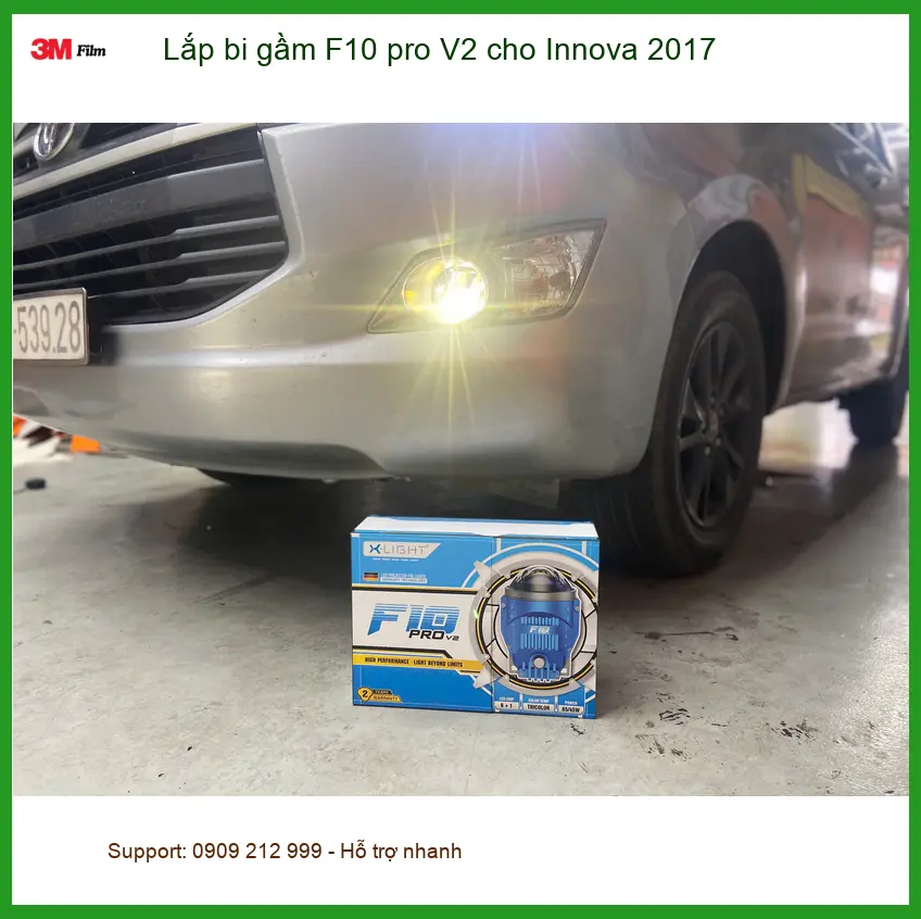 Anh Nam Lắp Bi Gầm F10 Pro V2 Cho Innova 2017 Tại Thủ Đức Để An Toàn Hơn Khi Đi Đêm ảnh thực tế 3