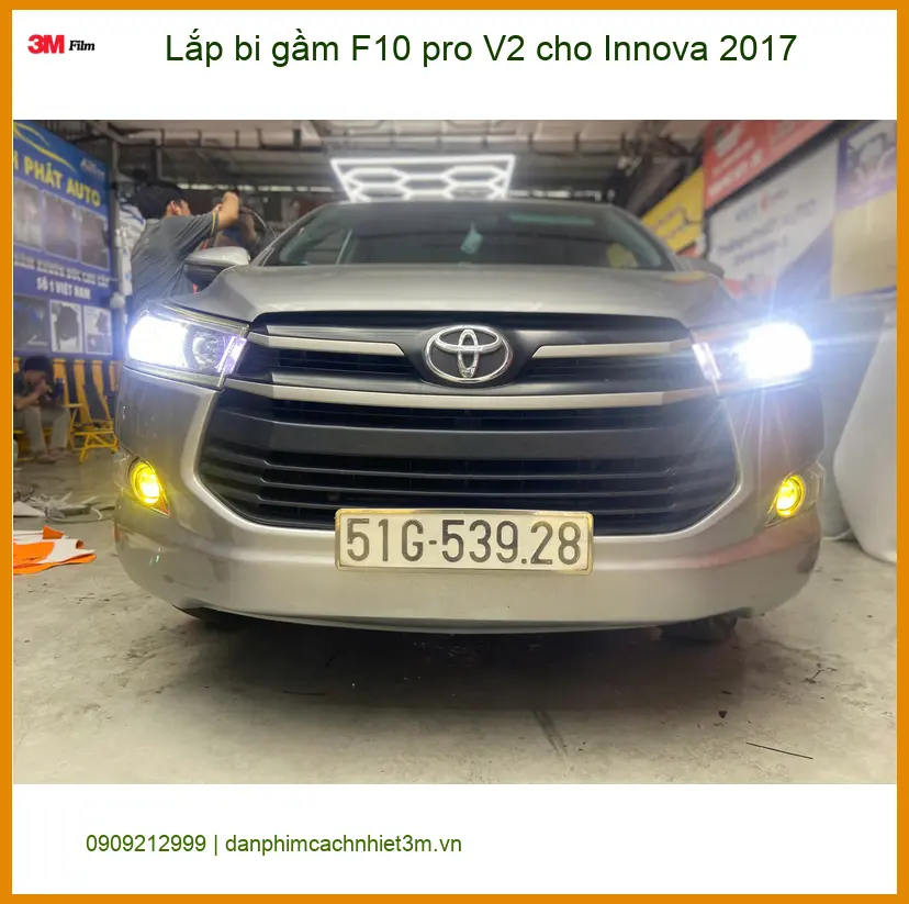 Chú Vĩnh lắp bi gầm F10 pro V2 cho Innova 2017 tại Quận 12 ảnh thực tế 5