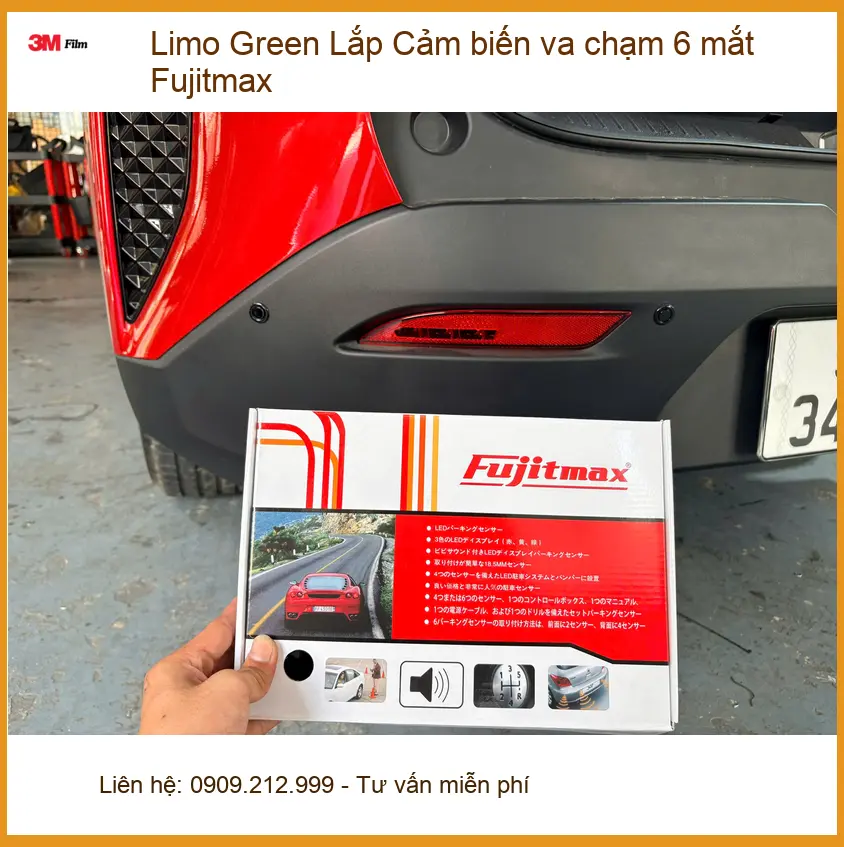 Anh Hoàng Limo Green lắp cảm biến va chạm 6 mắt Fujitmax ở Hóc Môn ảnh thực tế 3