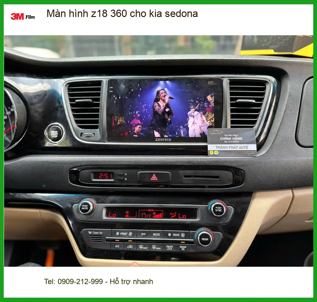 Cô Thảo lắp màn hình Z18 360 cho Kia Sedona tại Củ Chi vì cần tích hợp camera ảnh thực tế 5