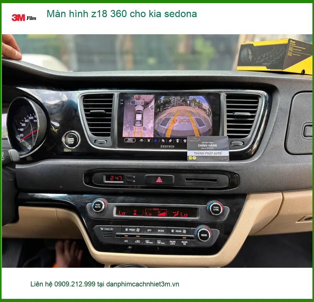 Anh Minh lắp màn hình Z18 360 cho Kia Sedona tại Quận 9 để lái xe an toàn hơn ảnh thực tế 2