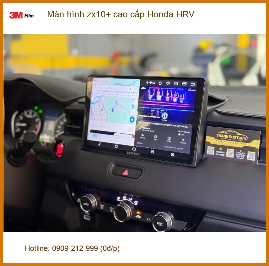 Anh Phước lắp màn hình ZX10+ cao cấp Honda HRV tại Quận Tân Phú giải trí đỉnh cao ảnh thực tế 5