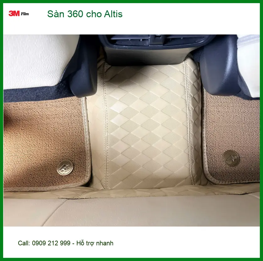 Anh Khải thay thảm lót sàn 360 cho Toyota Altis Quận 8 để nội thất luôn sạch đẹp
