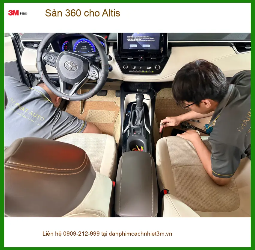 Anh Khải thay thảm lót sàn 360 cho Toyota Altis Quận 8 để nội thất luôn sạch đẹp ảnh thực tế 4