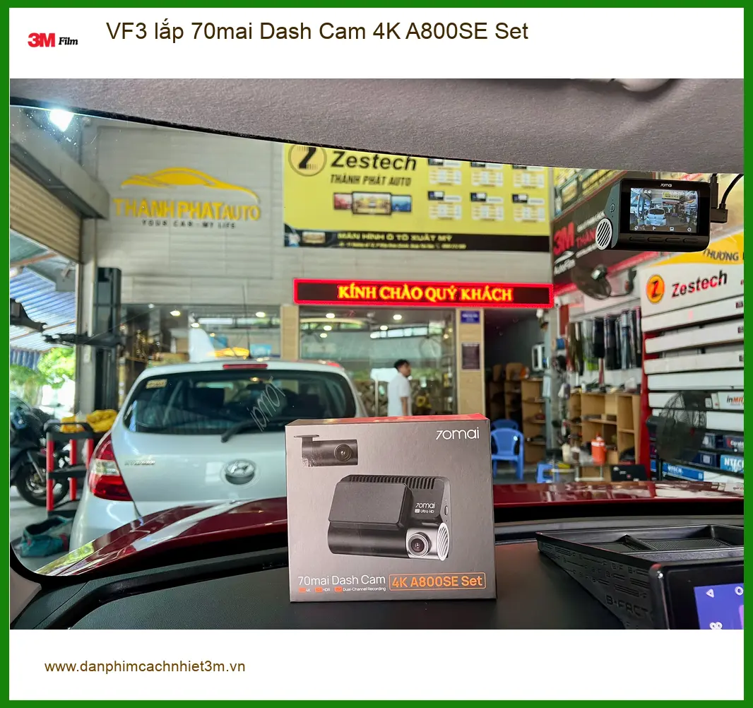 Anh Khang lắp Camera 70mai A800SE 4K cho VinFast VF3 tại Hóc Môn cần bảo hành. ảnh thực tế 2