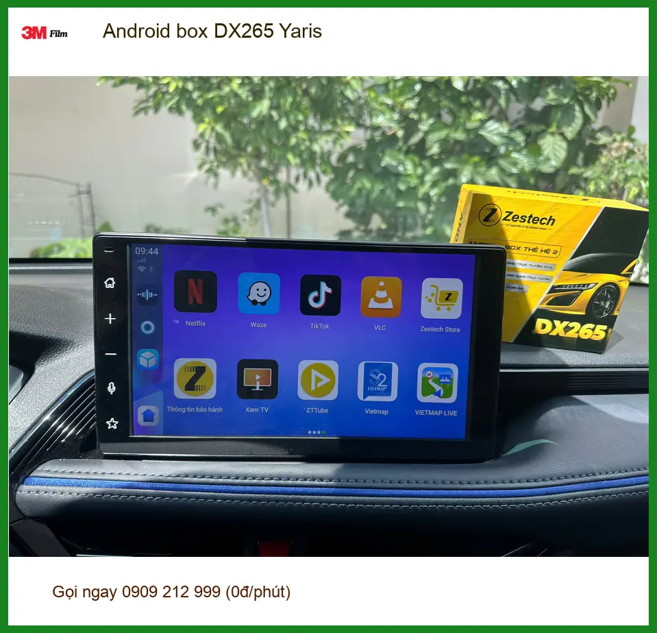 Anh Quang gắn Android box DX265 cho Yaris ở Quận Tân Bình xem YouTube mượt