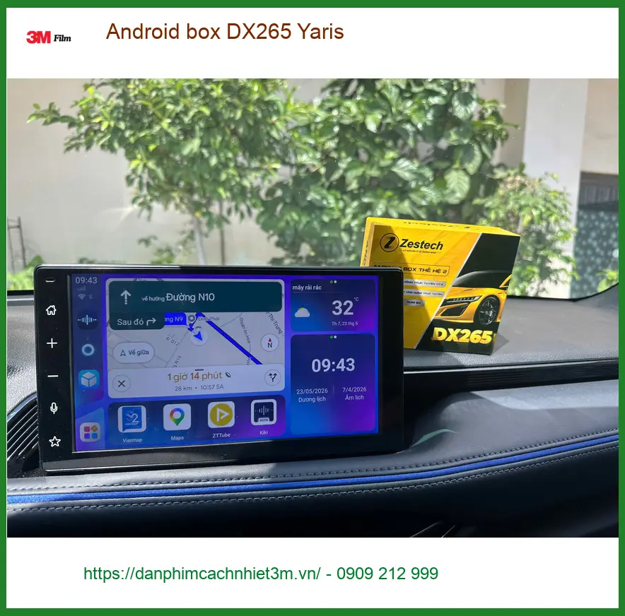 Bác Hùng lắp Android box DX265 Toyota Yaris Quận 8 xem giải trí