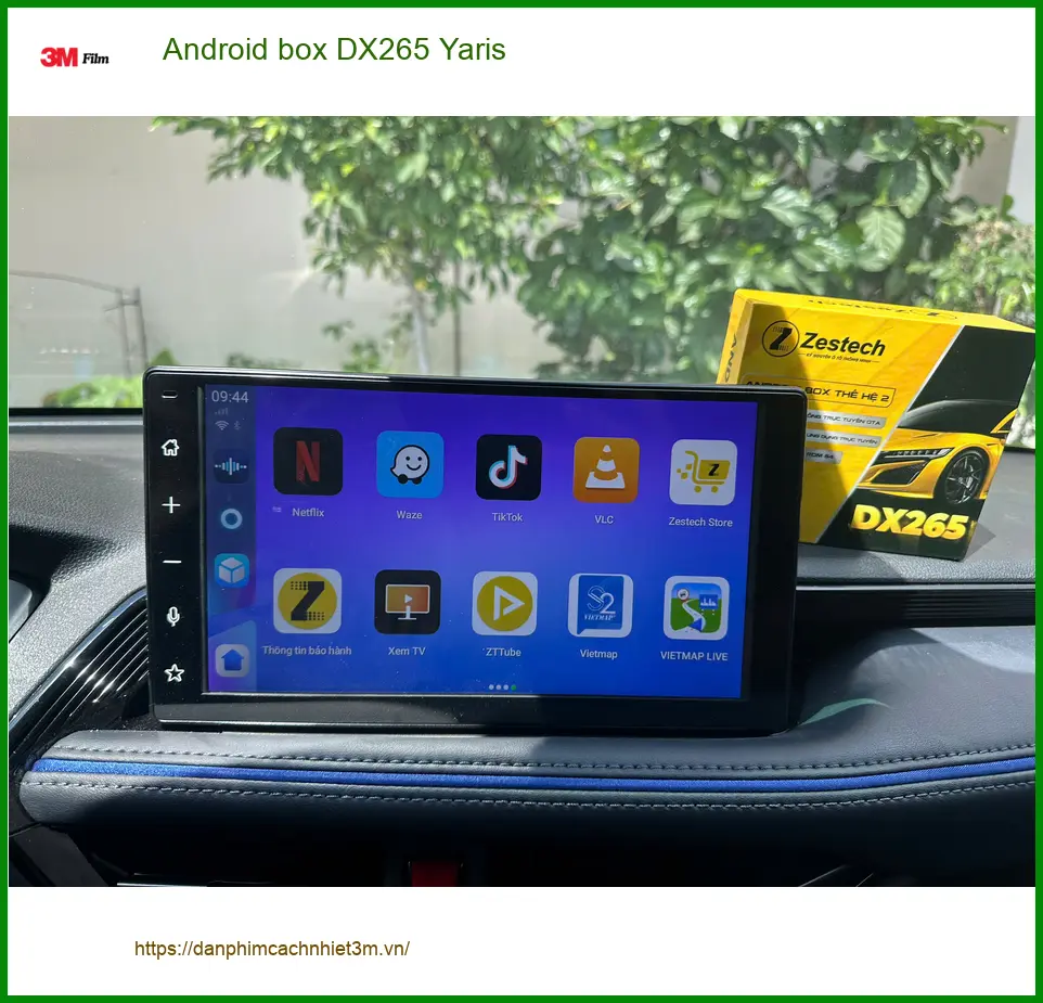 Bác Hùng lắp Android box DX265 Toyota Yaris Quận 8 xem giải trí ảnh thực tế 2