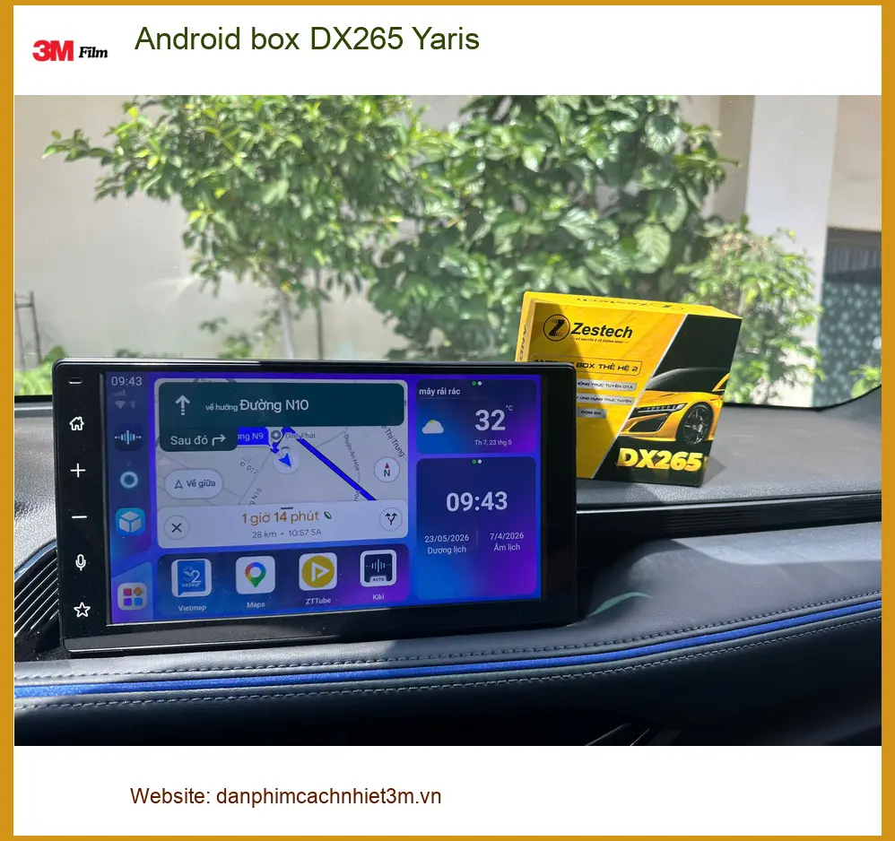 Anh Duy lắp Android box DX265 cho Yaris Củ Chi nâng cấp giải trí