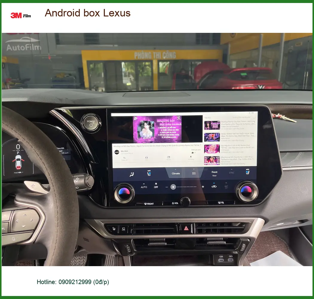 Chị Thảo gắn Android Box Lexus ES300h tại Quận 8 tiện đường đi làm về. ảnh thực tế 2