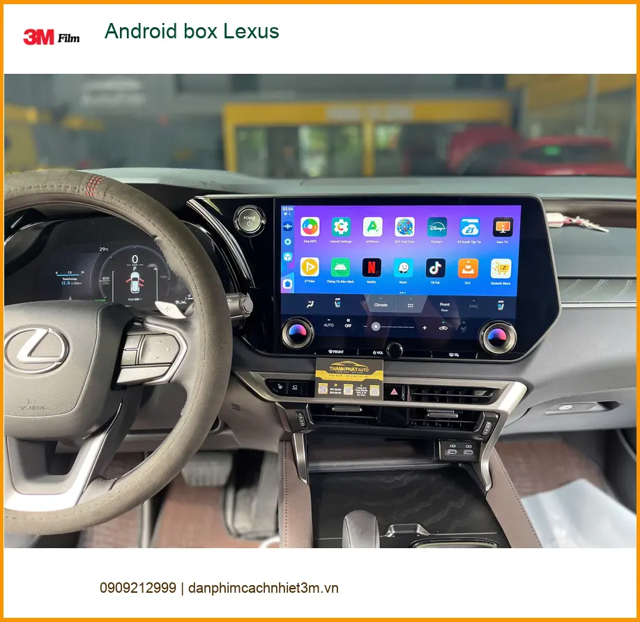Chị Mai lắp Android Box Lexus RX 350 tại Cần Giờ để giải trí đa năng ảnh thực tế 2