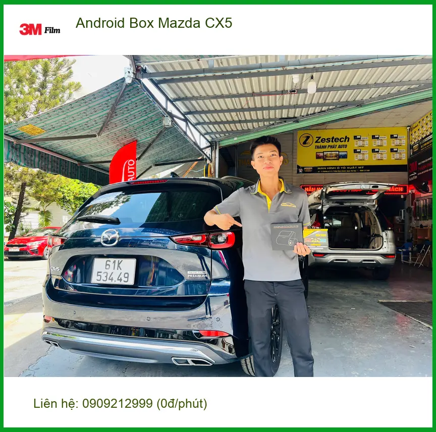 Chị Thảo lắp Android Box Mazda CX5 tại Quận Bình Chánh để giải trí trên xe ảnh thực tế 2