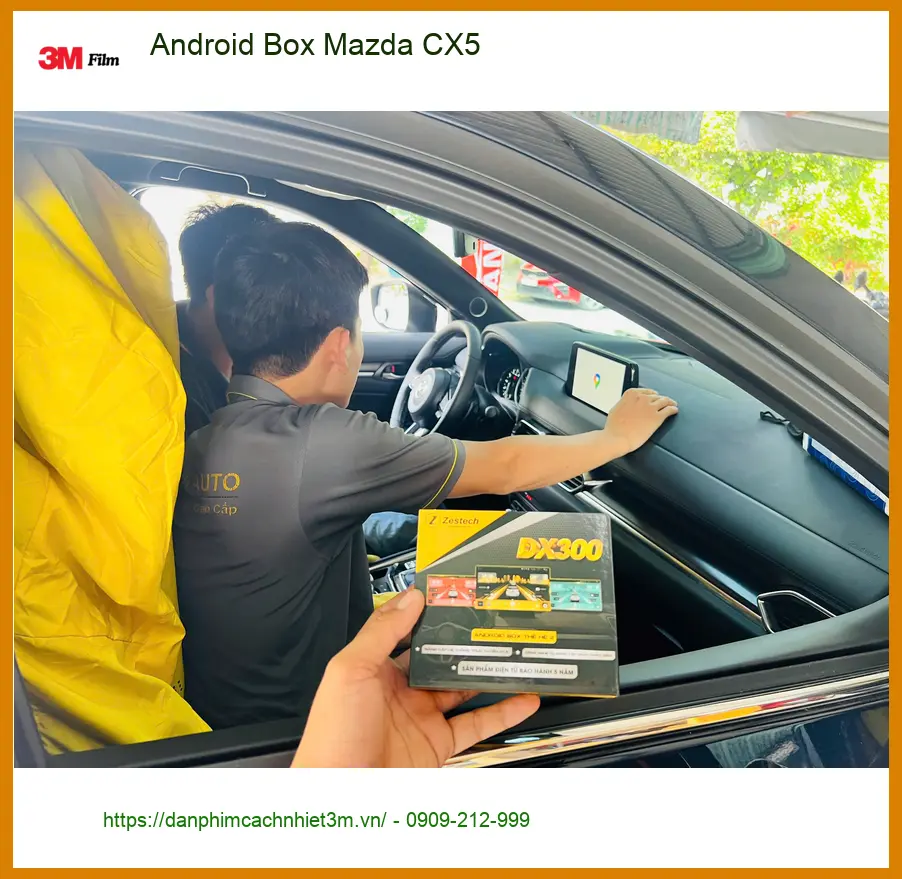 Chị Thảo lắp Android Box Mazda CX5 tại Quận Bình Chánh để giải trí trên xe ảnh thực tế 3