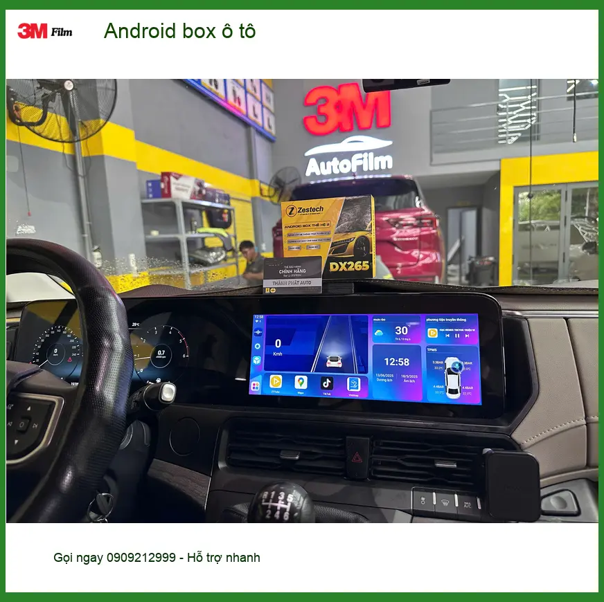 Anh Quang lắp Android box ô tô cho Hyundai Accent ở Quận 9 để giữ màn zin