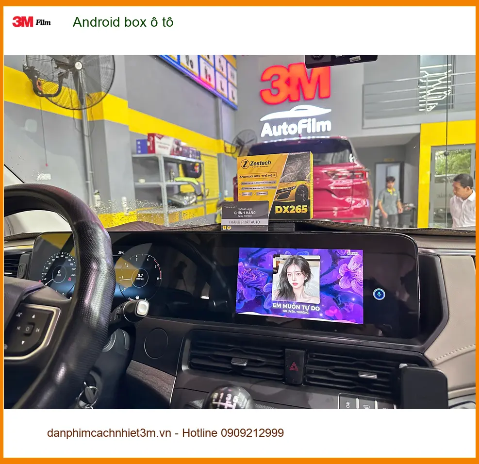 Anh Quang lắp Android box ô tô cho Hyundai Accent ở Quận 9 để giữ màn zin ảnh thực tế 2