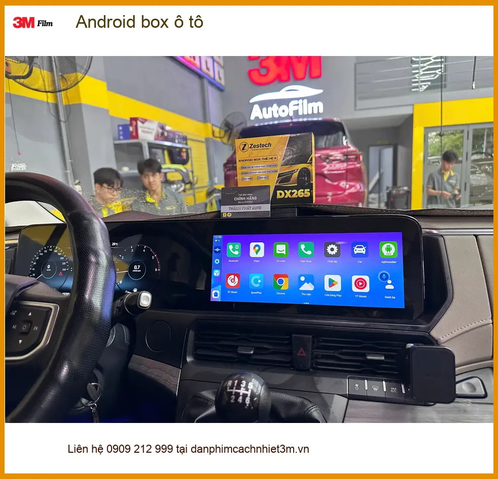 Anh Quang lắp Android box ô tô cho Hyundai Accent ở Quận 9 để giữ màn zin ảnh thực tế 3