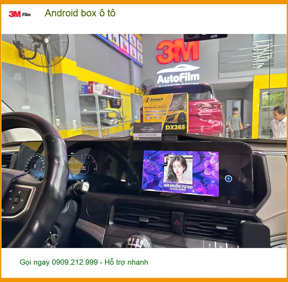 Chị Mai lắp Android box ô tô cho Honda CRV tại Cần Giờ để trải nghiệm giải trí đa dạng ảnh thực tế 3