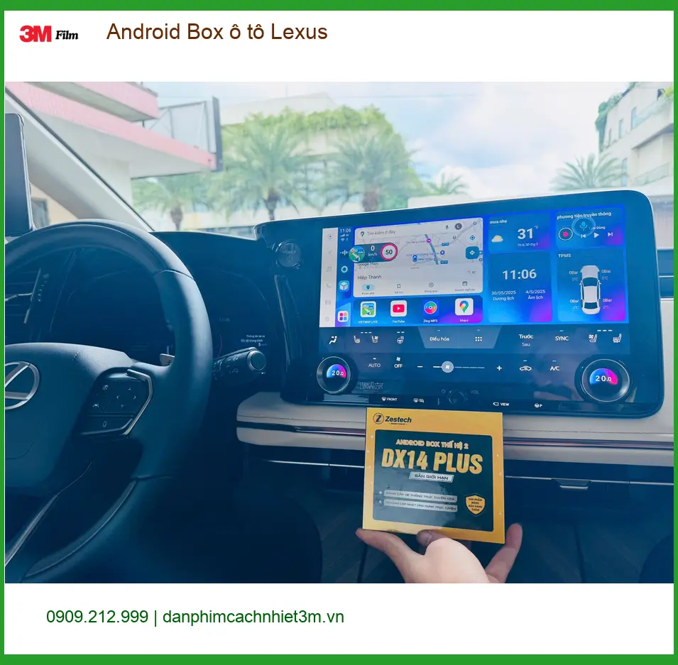 Anh Khang lắp Android Box ô tô Lexus RX 350 tại Quận 6 xem YouTube, dẫn đường ảnh thực tế 2