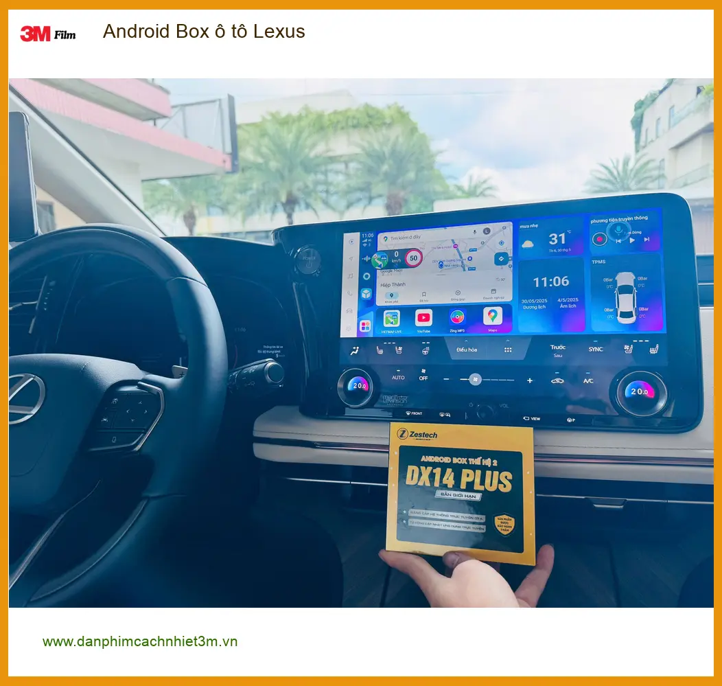 Chị Thảo Lexus RX350 lắp Android Box ô tô Quận 9 để có Google Maps và YouTube ảnh thực tế 3