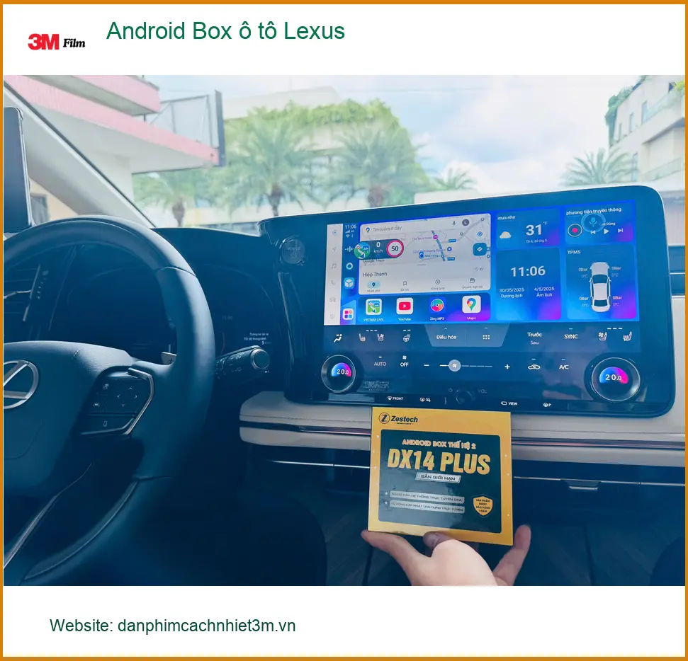 Anh Khải lắp Android Box ô tô Lexus tại Quận Thủ Đức để giữ màn zin nhưng vẫn lướt web