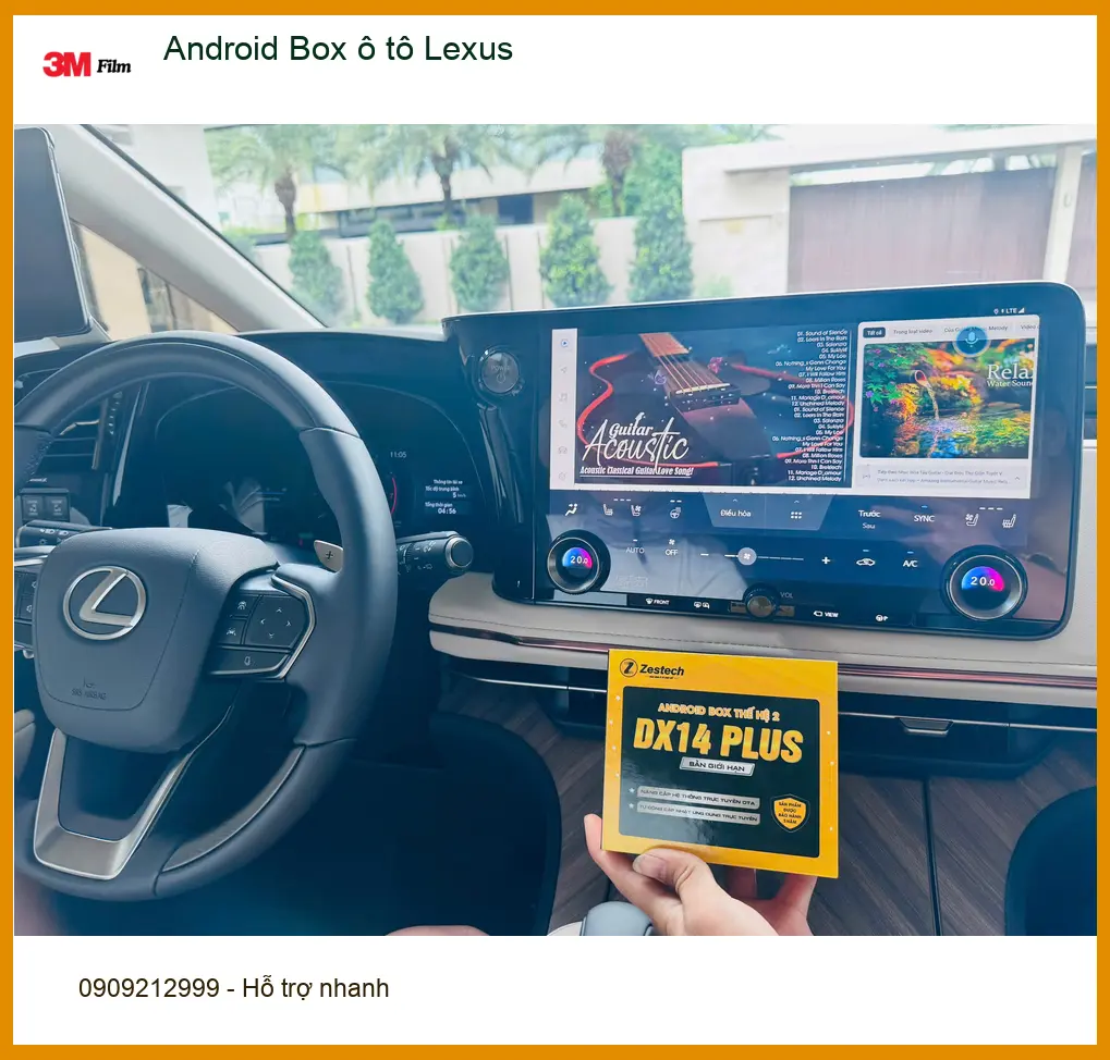 Anh Khải lắp Android Box ô tô Lexus tại Quận Thủ Đức để giữ màn zin nhưng vẫn lướt web ảnh thực tế 4