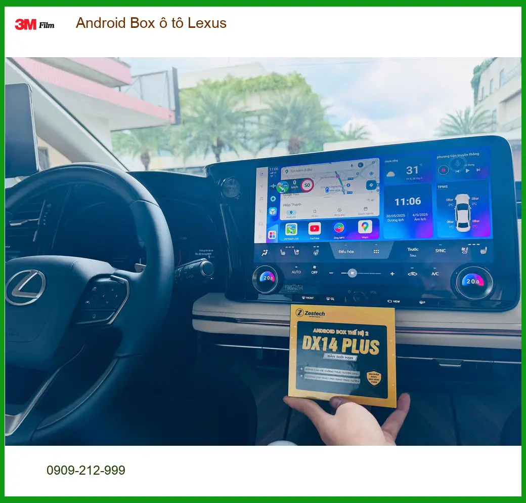 Chị Minh Anh lắp Android Box ô tô Lexus tại Hóc Môn để giải trí mượt mà trên xe ảnh thực tế 2