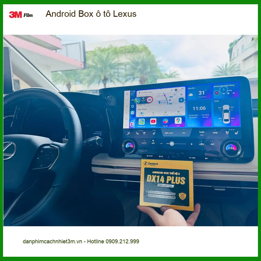 Chị Minh Anh lắp Android Box ô tô Lexus tại Hóc Môn để giải trí mượt mà trên xe ảnh thực tế 3