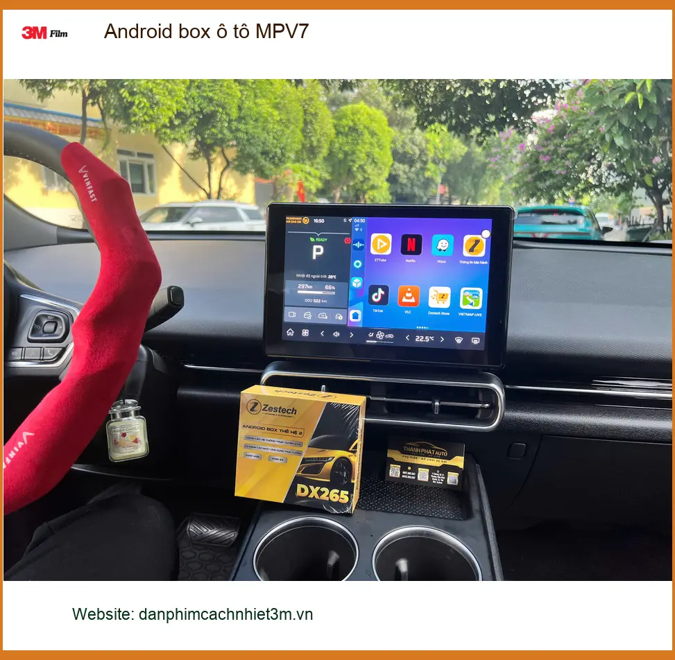 Chị Thùy lắp Android box MPV7 cho Mitsubishi Attrage giải trí ở Bình Thạnh ảnh thực tế 2