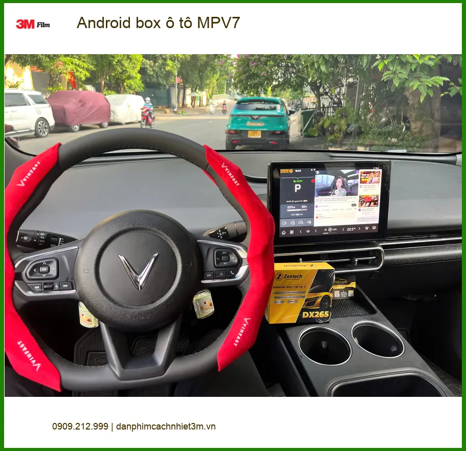 Chị Thùy lắp Android box MPV7 cho Mitsubishi Attrage giải trí ở Bình Thạnh ảnh thực tế 4