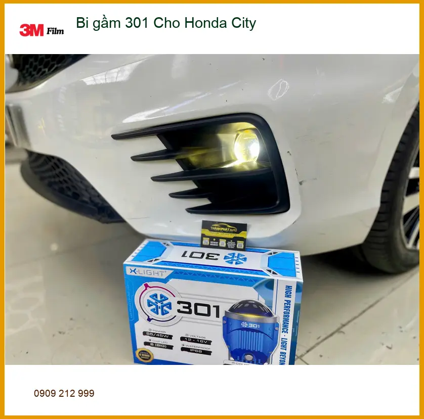 Anh Khang lắp bi gầm 301 cho Honda City tại Quận 12 vì đèn zin không đủ sáng ảnh thực tế 3