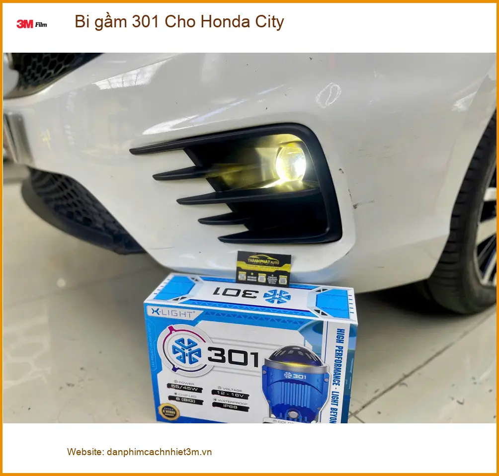 Anh Thạch độ bi gầm 301 cho Honda City Quận 9 vì đèn zin không đủ sáng khi đi trời tối