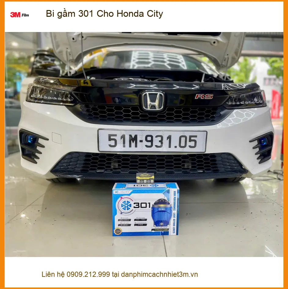 Anh Thạch độ bi gầm 301 cho Honda City Quận 9 vì đèn zin không đủ sáng khi đi trời tối ảnh thực tế 2